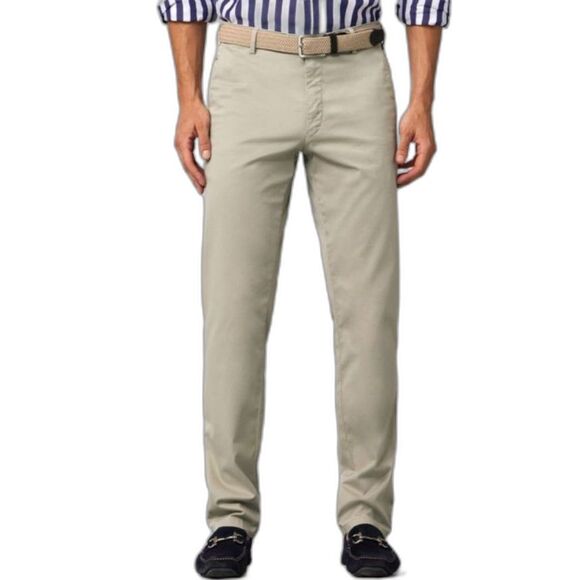 Meyer Bonn Tan Performance Modern Fit Luxury European Chino Pants Size 40 X 33 - Picture 1 of 16